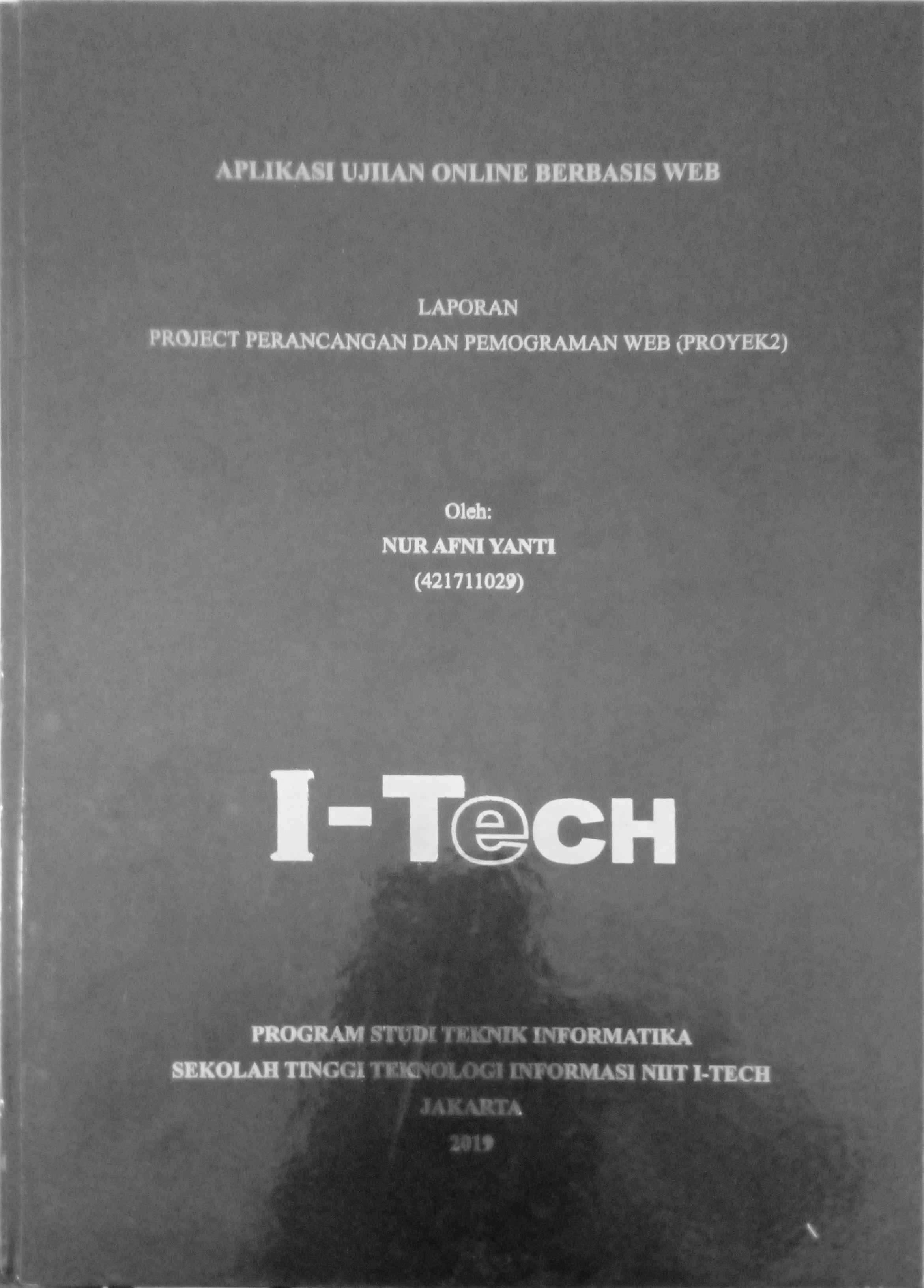 Cover APLIKASI UJILAN  ONLINE  BERBASIS WEB