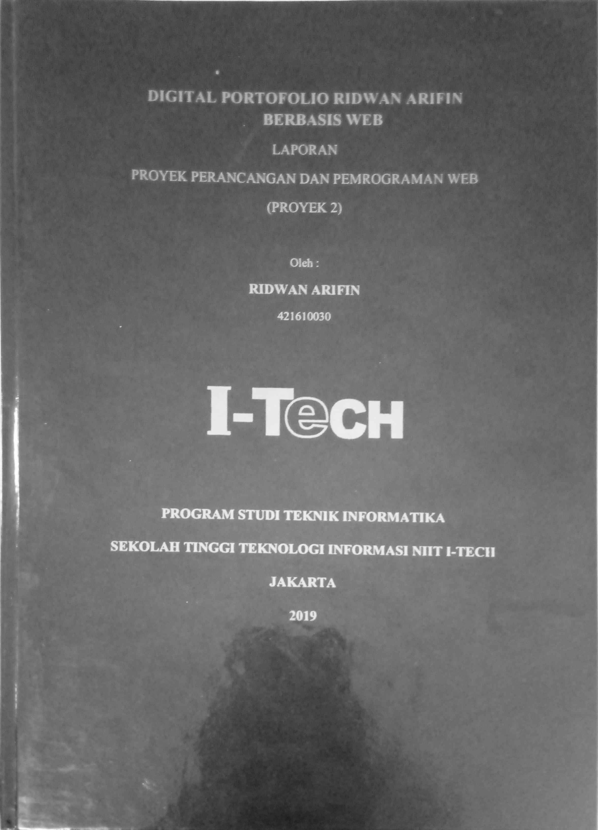 Cover DIGITAL PORTOFOLIO  RIDWAN ARIFIN BERBASIS WEB
