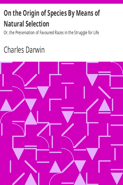 Cover On the Origin of Species