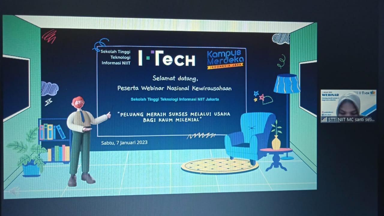 Webinar Entrepreneurship yang diselenggarakan oleh STTI NIIT I-Tech